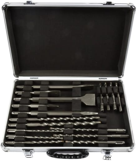GEKO Boor- en beitelset - SDS PLUS - 17-delig - Inclusief opbergkoffer
