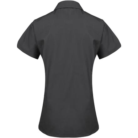 Premier Dames/dames Supreme Heavy Poplin Short Sleeve Work Shirt (Zwart)