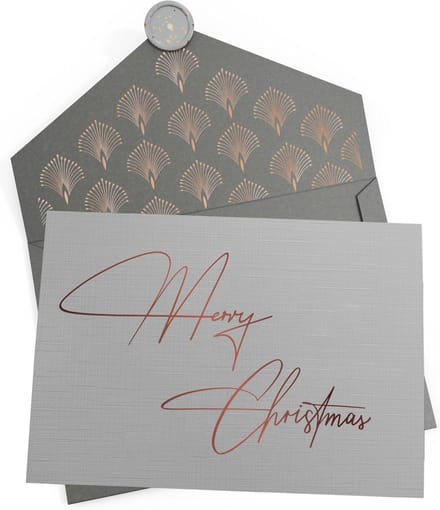 10 Kerstkaarten met Enveloppen en Waszegel - Luxe Vouwkaarten