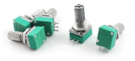 5 Stuks 50K Ohm 3-Pins Linear Rotary Taper Potentiometer