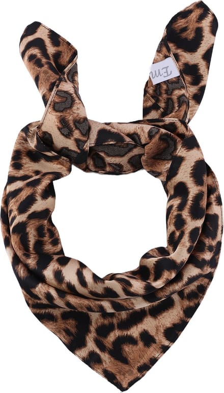 Emilie scarves - Sjaal - satijn - panterprint - vierkant 60*60 cm