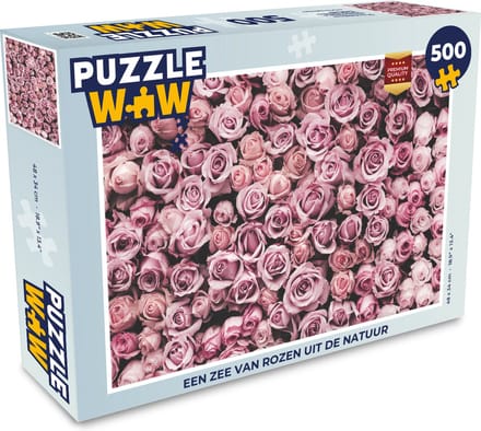 Puzzel Bloemen - Rozen - Natuur - Roze - Botanisch - Legpuzzel - Puzzel 500 stukjes
