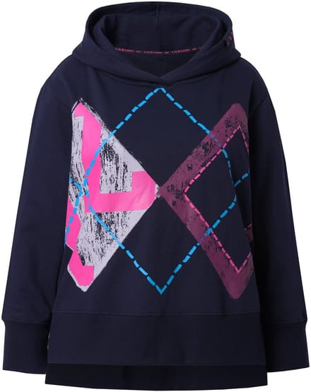 Laurasøn - Dames - Sweatshirt lange mouw capuchon - Marine - Maat 48+