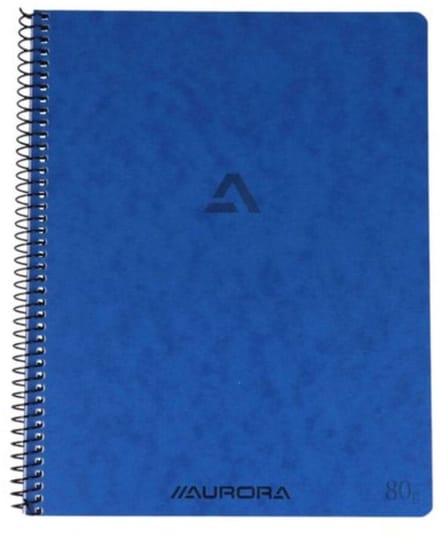 Aurora Spiraal Schrift - Notitieblok - A4 - Gelinieerd - Blauw