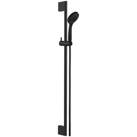 Herzbach DEEP BLACK shower wall bar set Slide M 90 cm 23.690310.1.12