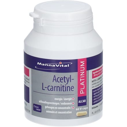 Mannavital Acetyl-L-Carnitine platinum 60 Vegetarische capsules