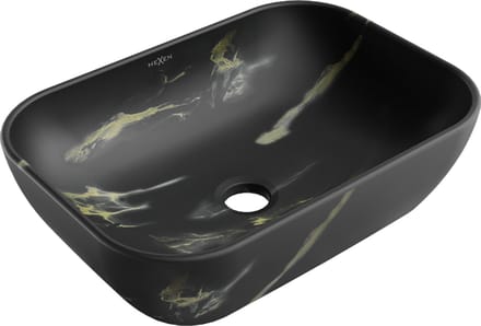 Mexen Rita opbouw wastafel 45 x 32 cm, zwart steen - 21084588