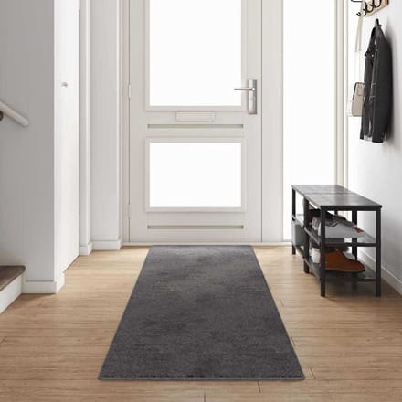 vidaXL Tapijt Loper Grijs 80 x 400 cm 100% Polypropylene Tuft