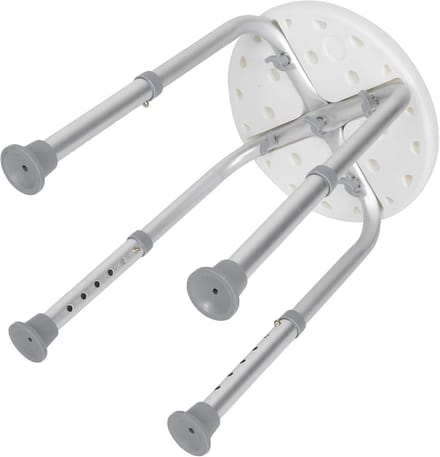 Douchestoel - Badkruk - Comfortabel Douchen - In Hoogte Verstelbaar - Tot 51cm Hoog - Wit