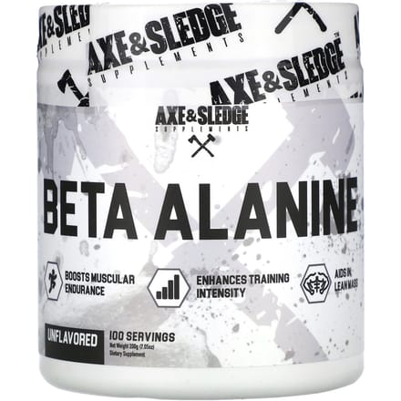 Ax & Sledge Supplementen, Basic, Beta-Alanine, Ongezoet, 7,05 oz (200 gram)