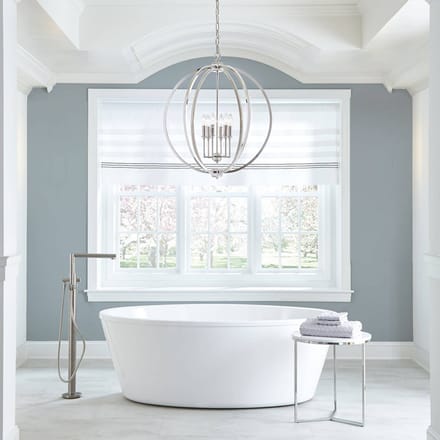 Feiss LED Hanglamp Corinne | 6X E14 Max 60W | Dimbaar | Polished Nickel, Crystals