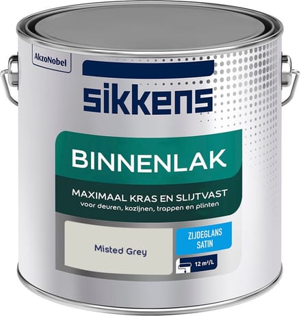 Sikkens - Binnenlak Zijdeglans - Misted Grey - Mengverf - 2,5 L