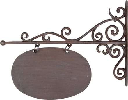 Esschert Design Uithangbord Groot – Metalen Wandbord – Tuin- en Deurdecoratie