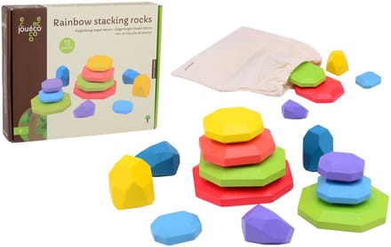Jouéco® - Regenboog stapelstenen 13-delig