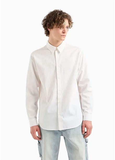 Armani Exchange 6dzcl1-zn5xz Overhemd Met Lange Mouwen Wit M Man