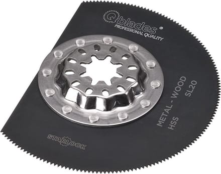 Qblades segmentzaagblad HSS 85x0,8mm SL20 (QBL383032)segmentzaagblad HSS 85mm Starlock SL20 per stuk (QBL383032)