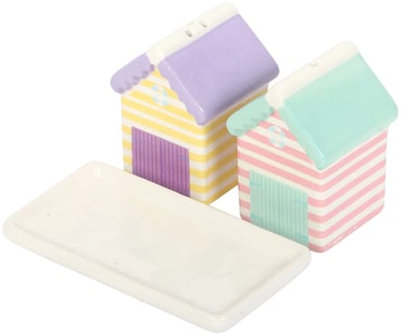 Something Different - Pastel Beach Hut Peper en Zoutstel - Multicolours