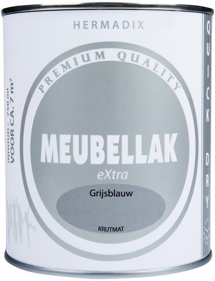 Hermadix Meubellak eXtra - Dekkend - Krijtmat Grijsblauw
