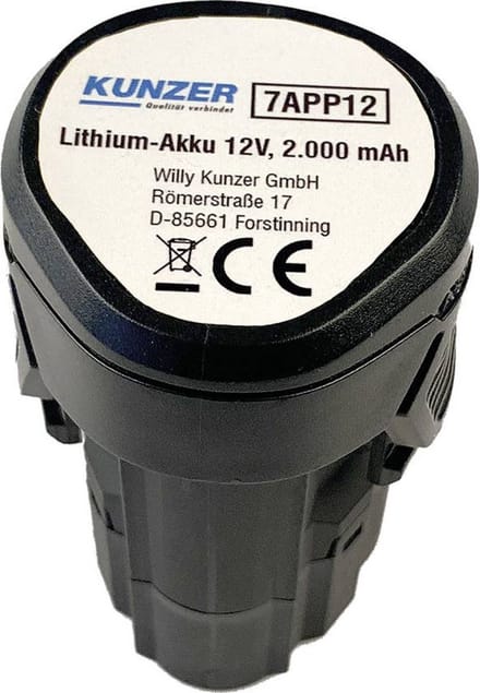 Kunzer 7APP12 Gereedschapsaccu 12 V 2 Ah Li-ion