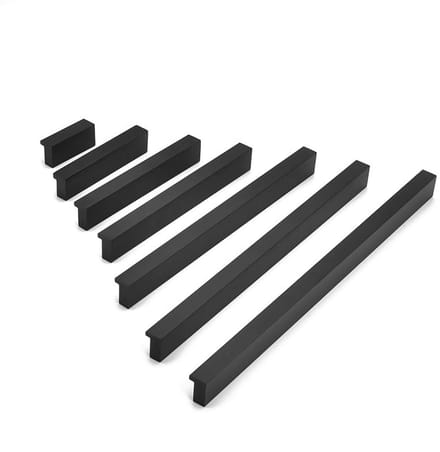 Dailygoods- Keukenhandle Aluminium - 2 Stuks - Zwart - Meubelgreep