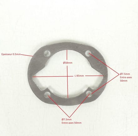 Cilindervoetpakking origineel voor scooter Peugeot 055014 / Ø58mm Nieuw