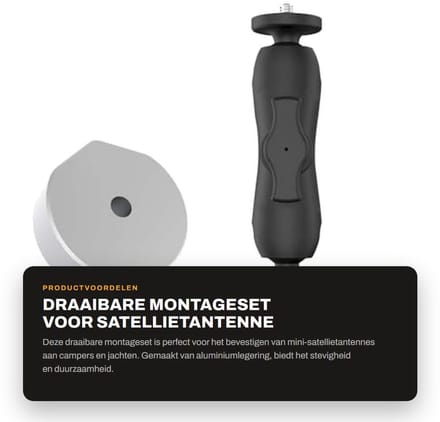 Dailygoods - Draaibare Montageset voor Satellietantenne met Adapter
