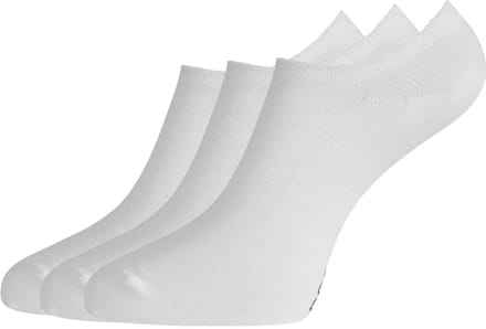 Bamboo Basics Footies Jamie (3-pack) - Wit- Maat 41-46 - Bamboe Sokken - Sneakersokken - Onzichtbare Sokken