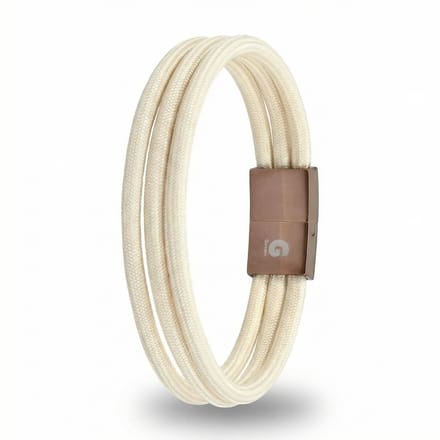 Armband Dames Creme Textiel Nylon 21.5cm Galeara Design ZEUS