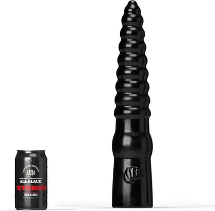 All Black Steroïd - The Home Run - Dildo - 39,5 x 7,7 cm - zwart