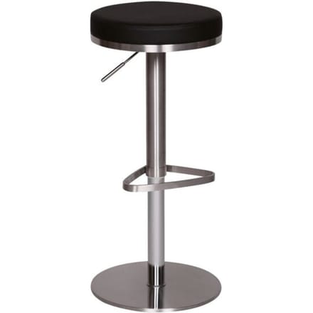 Barkruk zwart roestvrij staal 82 cm - WL1.293