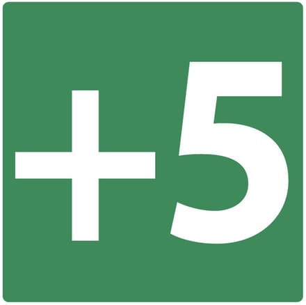 Niveau +5 bord - kunststof 100 x 100 mm