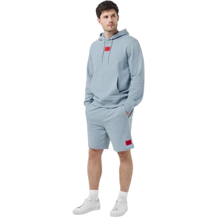 Hugo Heren Pullover Hoodie Katoenmix (Blauw)