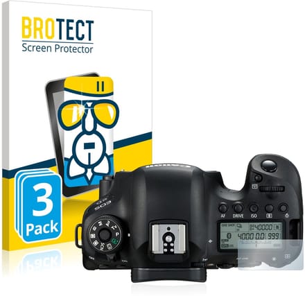 Screenprotector 3 Stuks voor Canon EOS 6D (Schouderdisplay) Beschermglas transparant