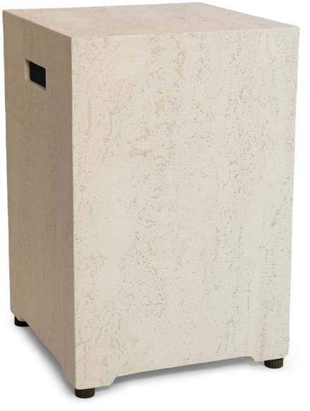 Happy Cocooning Gasfles Cover Square - Bijzetset / Side Table - Travertin Look - 40x40x55 cm