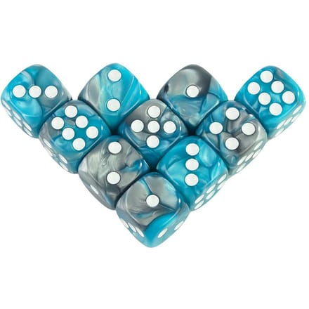 D6 Dobbelsteen Set voor Bordspellen 12mm Gemengde Kleuren 10-Pack