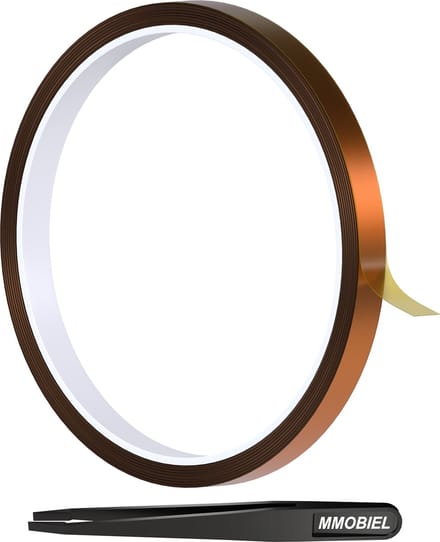MMOBIEL 10mm ESD Hittebestendige Polyimide Tape 30m Hittebestendig tot 280°C.