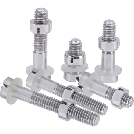 6 Stuks M2.5 Schroefbouten Moeren Ringetjes Set Zilver voor Draaitafel Element Montage Kit white