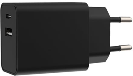 USB-A + USB-C Oplader Zwart 5V 3A