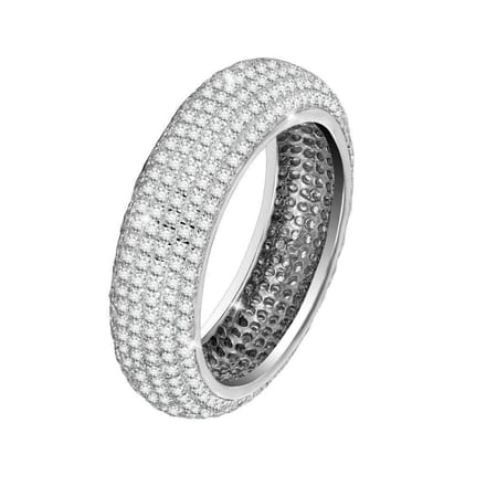 Di Lusso - Ring Nouméa - Zirkonia - Zilver 925 - Dames - 19.00 mm