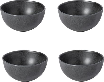 Costa Nova - servies Livia mat zwart kom 13 cm set van 4