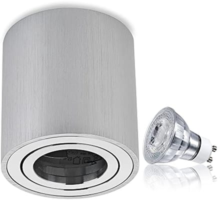 Led Opbouwlamp GU10 7W Warm Wit - Draaibare Plafondspot van Hoogwaardig Aluminium