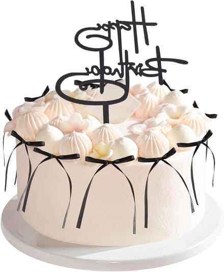 Solidchoice - 10 Stuks Zwarte Strik Cake Topper voor Feestdecoratie
