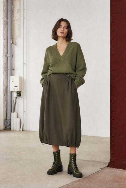 Albina skirt technical jersey | Green - Green / S