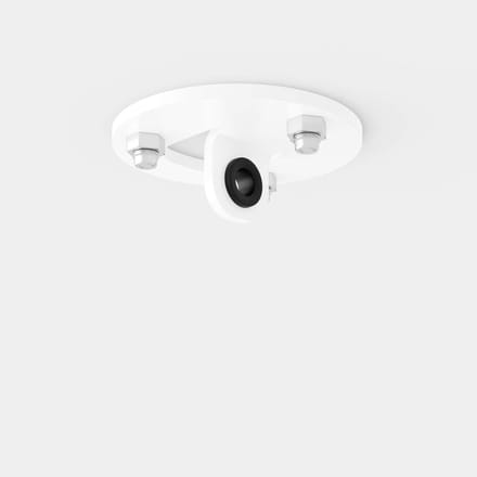 Plafond Ankerplaat - Verankeringspunt Bevestiging - Luchtacrobatiek Thuis - Gegroefd Stalen Frame - 12cm Diameter - Wit