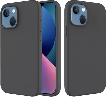 MobyDefend Hoesje - Geschikt voor iPhone 14 - Matte Siliconen Backcover - Zwart