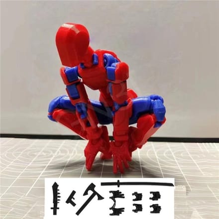 13 Gewrichtsverplaatsbare Actiefiguren Vormveranderende Robot 3D Geprint Mannequin Karakter Assembleer Speelgoed Ouder-kind Spel Kinderen Geschenken Drukverlagend Speelgoed red