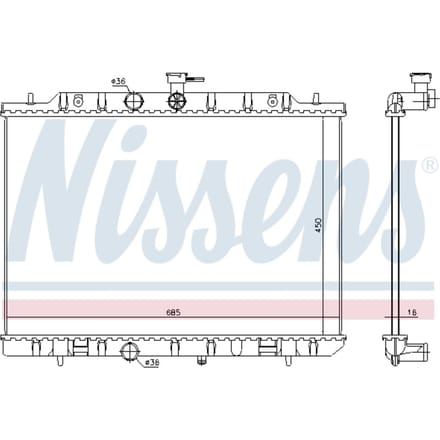 Radiator, motorkoeling NISSENS 67365