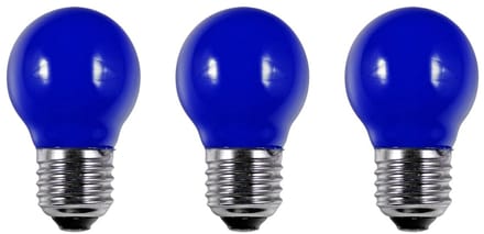 SPL E27 LED Lamp 1W - Blauw - LED Filament Mini Globe/Kogel G45 - Feestverlichting - 3 Stuks