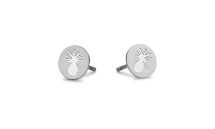 CO88 Collection Sense 8CE-70095 Stalen Oorknoppen - Ananas 7 mm - Zilverkleurig