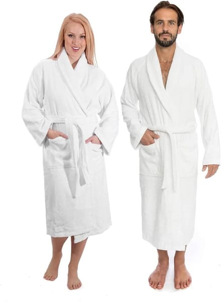 Luxe Badjas Katoen - Zacht & Pluche Unisex Hotelkwaliteit 400 g/m²